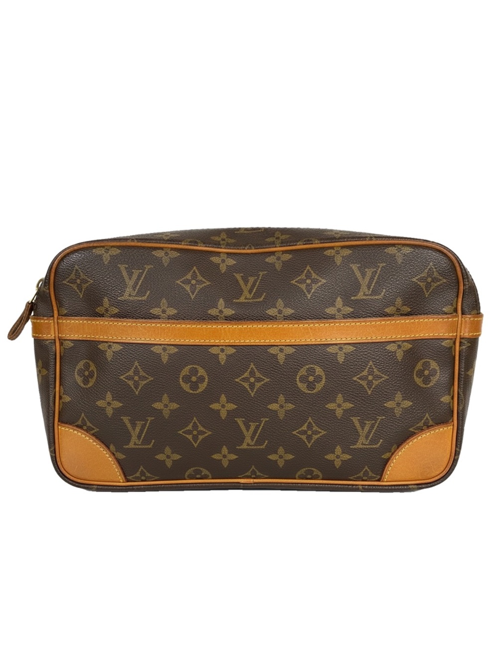 🛍️Louis Vuitton Authentic Monogram Canvas Toiletry Pouch in Brown and Tan